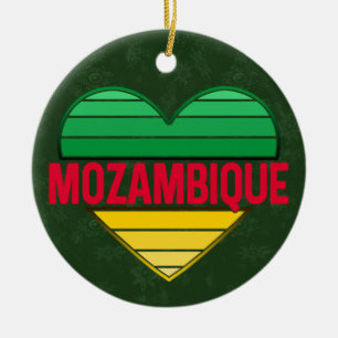 Adorno De Cerámica Amo Mozambique, el corazón de Mozambique