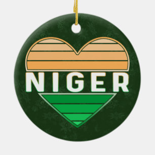 Adorno De Cerámica Amo Níger, corazón nigerino