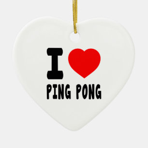 Adorno De Cerámica Amo ping-pong