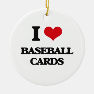 Adorno De Cerámica Amo tarjetas de béisbol