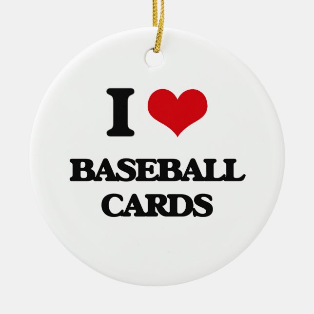 Adorno De Cerámica Amo tarjetas de béisbol (Frente)