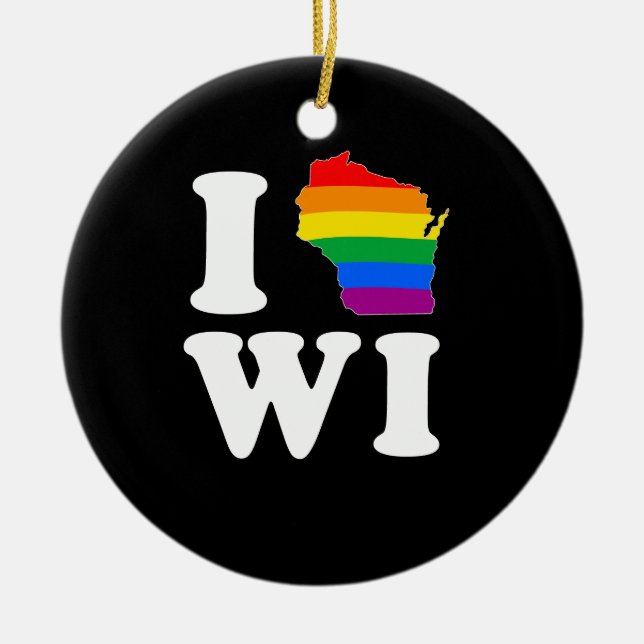 ADORNO DE CERÁMICA AMO WISCONSIN GAY - BLANCO - .PNG (Frente)
