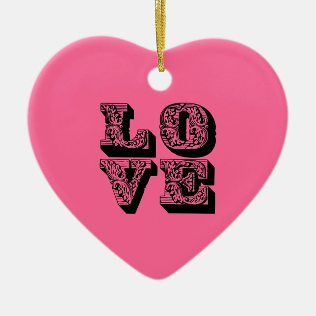 ADORNO DE CERÁMICA AMOR (Frente)
