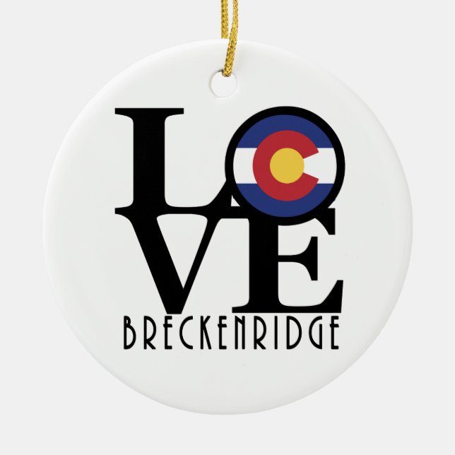 Adorno De Cerámica AMOR Breckenridge CO (Frente)