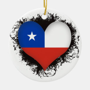 Adorno De Cerámica Amor Chile del vintage I