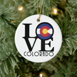 Adorno De Cerámica AMOR Colorado