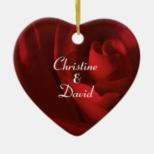 Adorno De Cerámica Amor como rosa roja personalizado