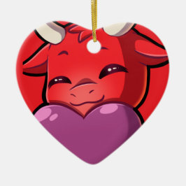 Adorno De Cerámica Amor de Chat de Bullpew