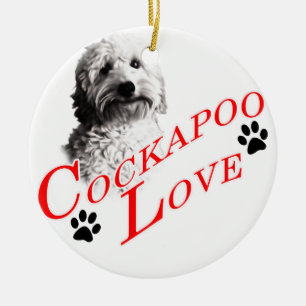 Adorno De Cerámica Amor de Cockapoo