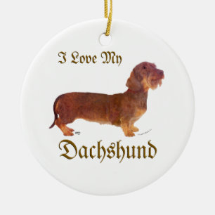 Adorno De Cerámica Amor de Dachshund