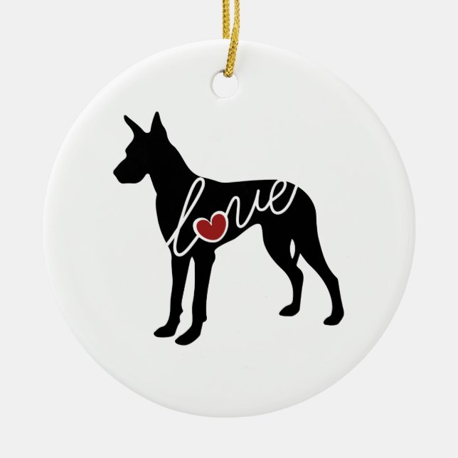 Adorno De Cerámica Amor de great dane (Frente)