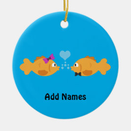 Adorno De Cerámica amor de los pescados