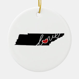 Adorno De Cerámica ¡Amor de Tennessee!  Regalos para los amantes del