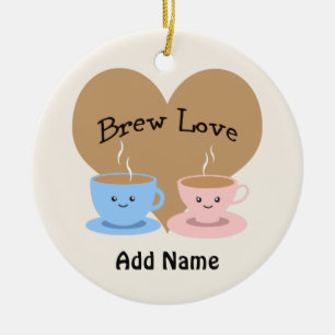 Adorno De Cerámica ¡Amor del Brew! Tazas de café