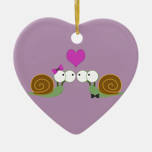 Adorno De Cerámica Amor del caracol (Frente)