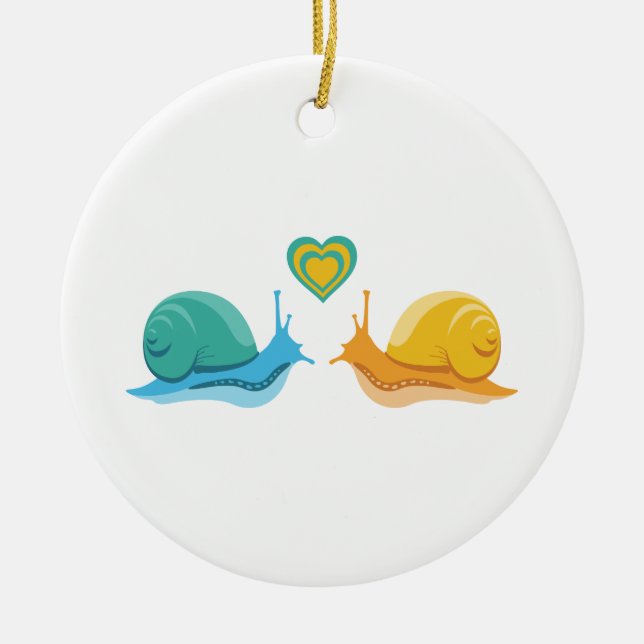 Adorno De Cerámica Amor del caracol (Frente)