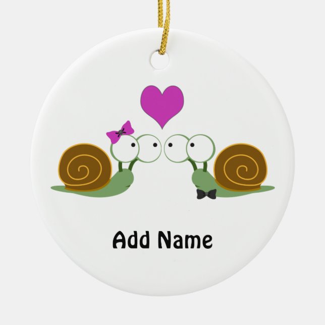 Adorno De Cerámica Amor del caracol (Frente)