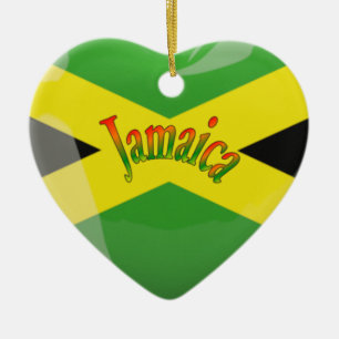 Adorno De Cerámica Amor del corazón de Jamaica