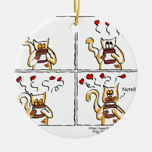 Adorno De Cerámica Amor é Nutella (Frente)