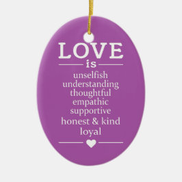 Adorno De Cerámica Amor es... nombres personalizados, fecha y color a