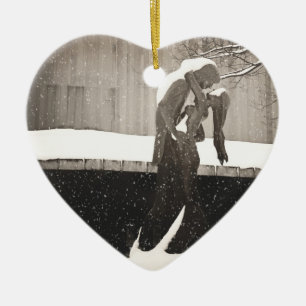 Adorno De Cerámica Amor - invierno de Nueva York