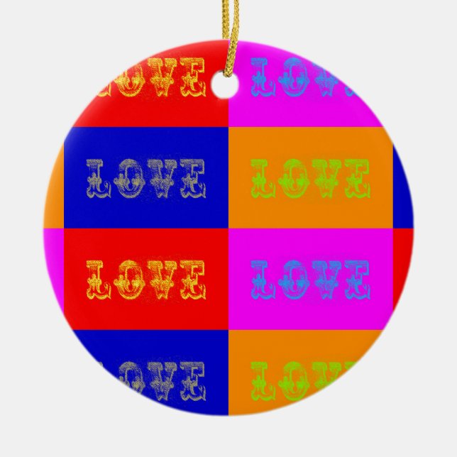 Adorno De Cerámica Amor por el arte pop (Frente)