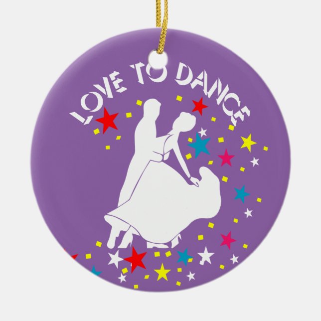 Adorno De Cerámica Amor por la danza (Frente)