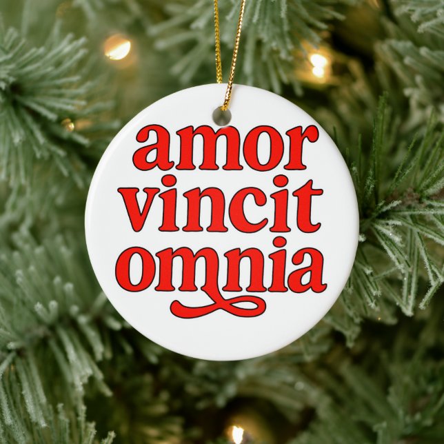 Adorno De Cerámica Amor vincit omnia (Árbol)