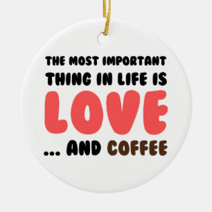 Adorno De Cerámica Amor y café