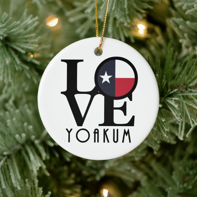 Adorno De Cerámica AMOR Yoakum Texas (Árbol)