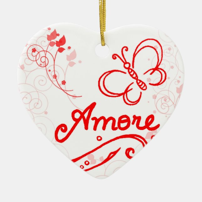 Adorno De Cerámica Amore Ornament (Frente)