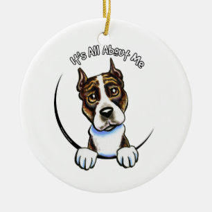 Adorno De Cerámica AmStaff IAAM Brindle