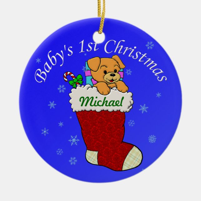 Adorno De Cerámica Añada su nombre (Frente)