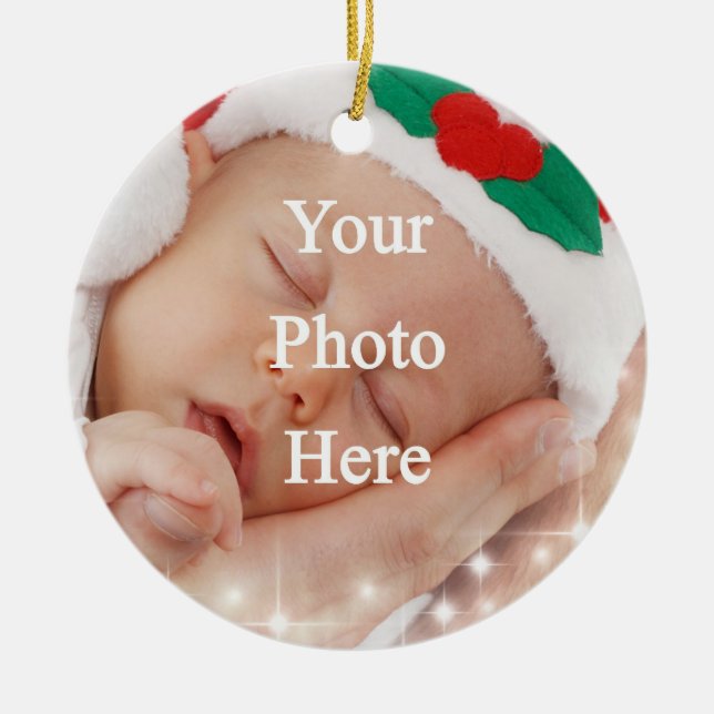 Adorno De Cerámica Añada su propia foto (Frente)