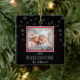 Adorno De Cerámica Añadir foto a Navidades negros