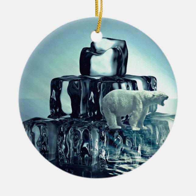 Adorno De Cerámica Añadir su propio eslogan para salvar el planeta de (Frente)