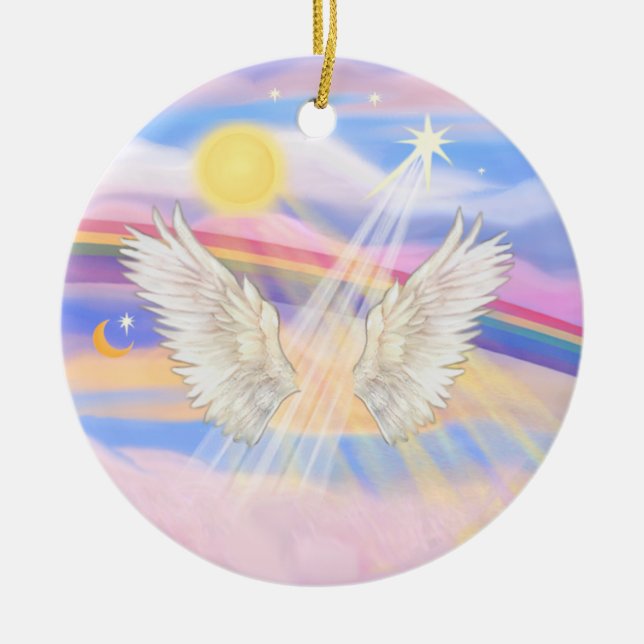 Adorno De Cerámica Añadir su propio mascota - Puente arcoiris (Frente)