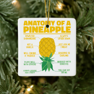 Adorno De Cerámica Anatomía De Un Amante De La Piña Graciosa Amante D