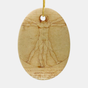 Adorno De Cerámica Anatomía humana, hombre de Vitruvian de Leonardo