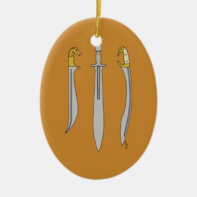 Adorno De Cerámica Ancianos ladrones griegos (Frente)