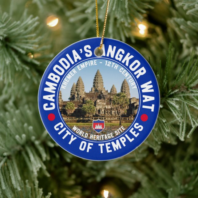Adorno De Cerámica Ancient Temples of Cambodia – Angkor Wat (Árbol)