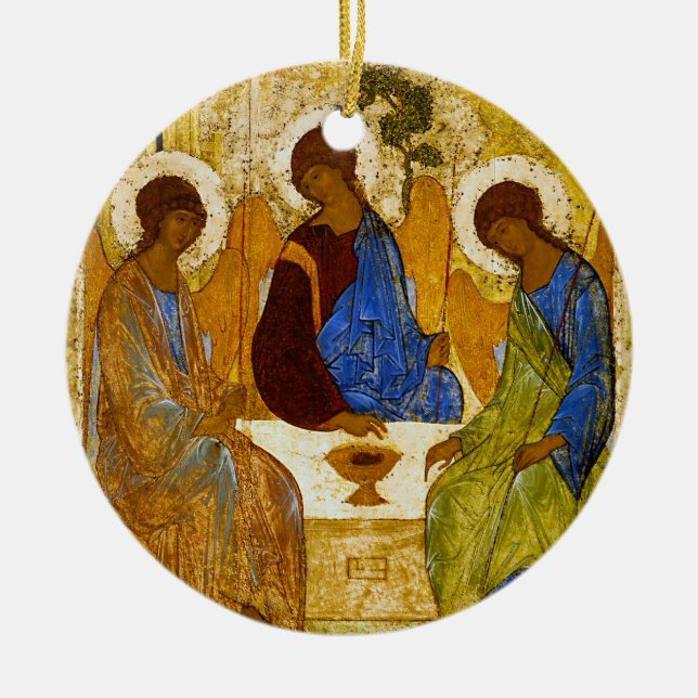 Adorno De Cerámica Andrei Rublev , “ Holy Trinity ” (Frente)