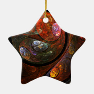 Adorno De Cerámica Anejo de fluidos Resumen de Estrella de Arte Ornam