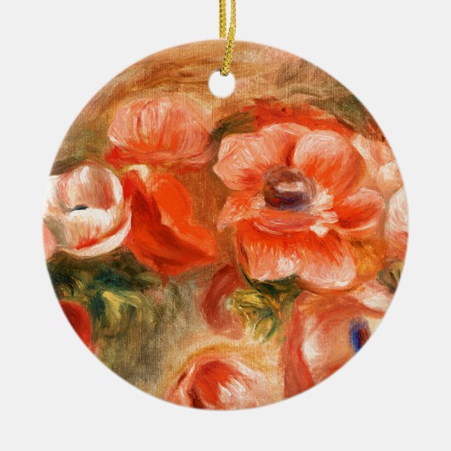 Adorno De Cerámica Anemas de pintura impresionista de Renoir (Frente)