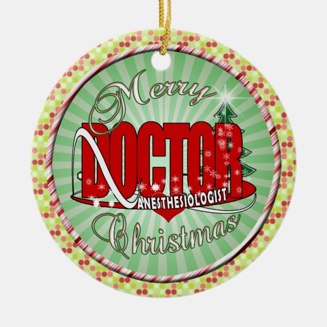 ADORNO DE CERÁMICA ANESTHESIOLOGIST DEL NAVIDAD (Frente)