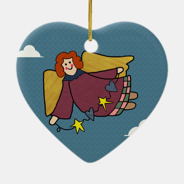 Adorno De Cerámica Ángel (Atrás)