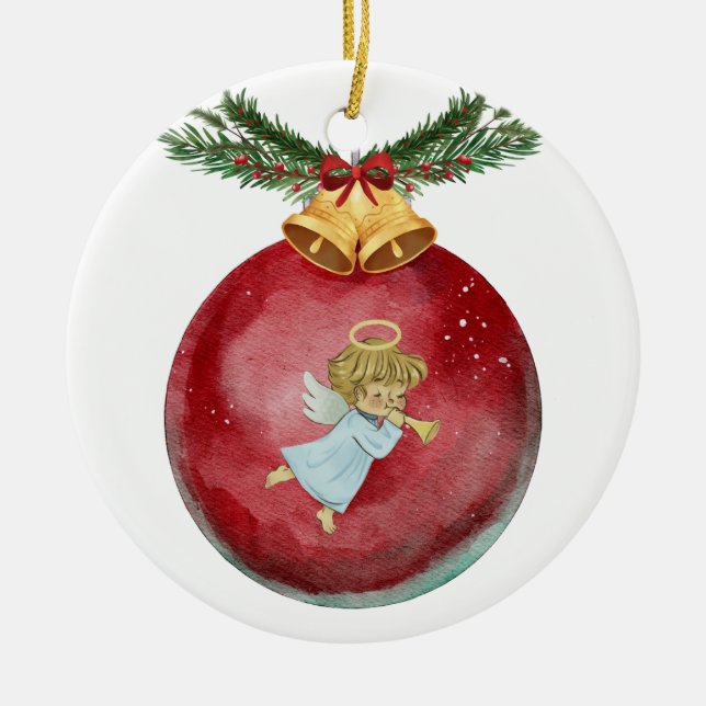 Adorno De Cerámica Ángel (Frente)