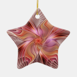 Adorno De Cerámica Ángel abstracto arte fractal fantástico colorido E