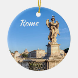 Adorno De Cerámica Ángel con Corona de Tornos - Sant'Angelo, Roma