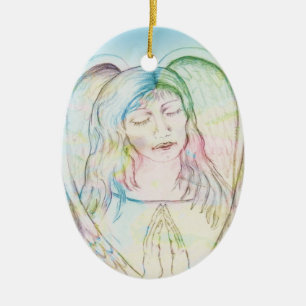 Adorno De Cerámica Ángel conmemorativo